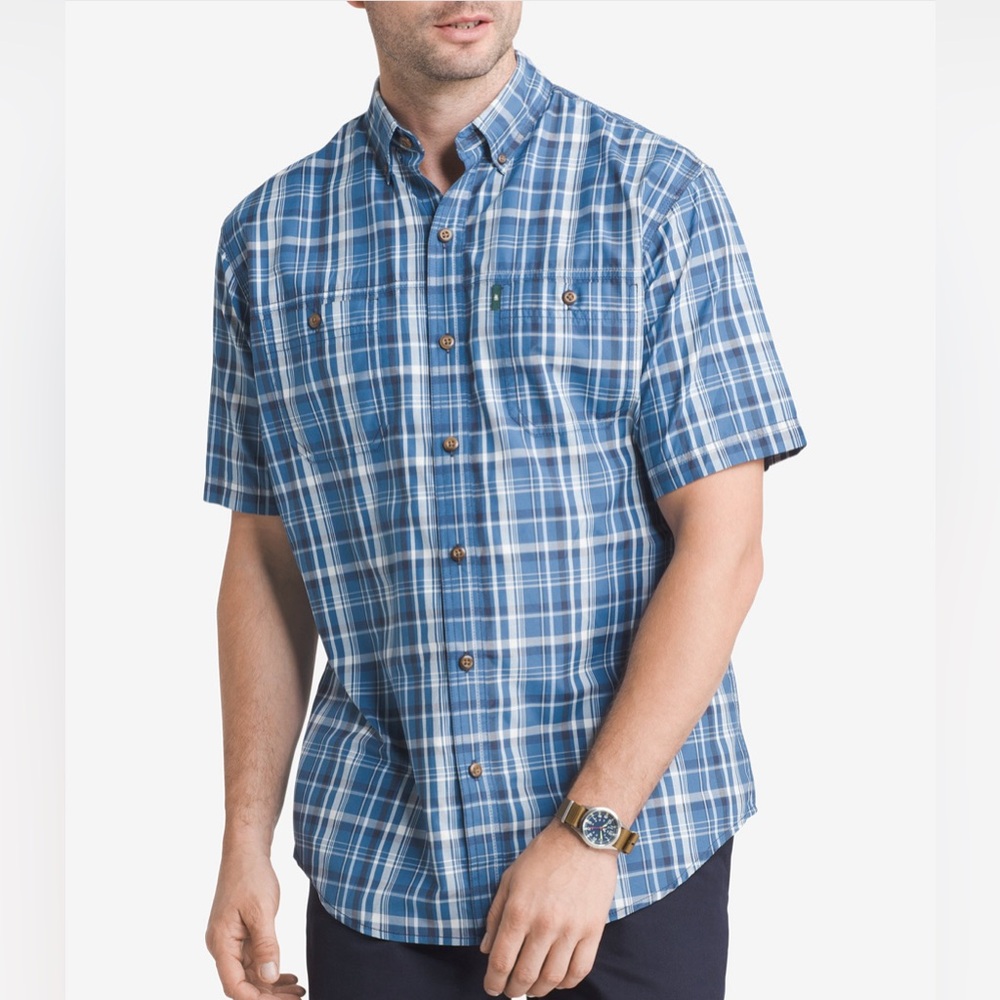 G.H. Bass & Co. Explorer Short Sleeve Button-Down Shirt Size XL Like New!